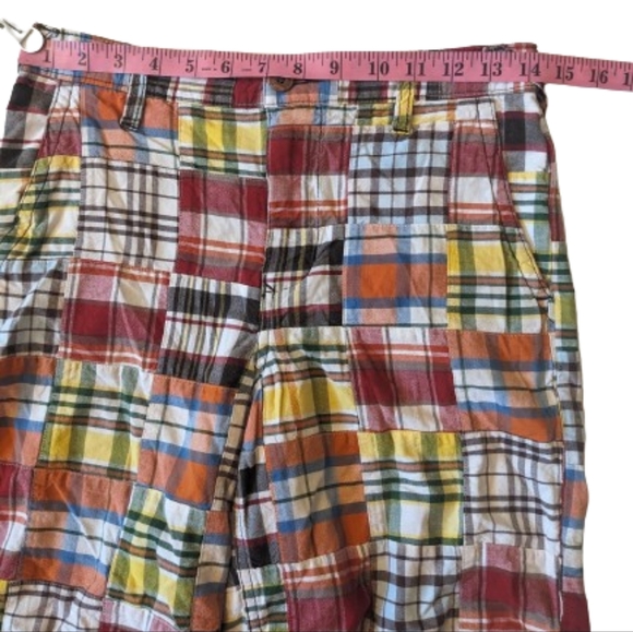 Old Navy Preppy Multi-Color Patchwork Shorts/Boys 14 - Picture 5 of 11